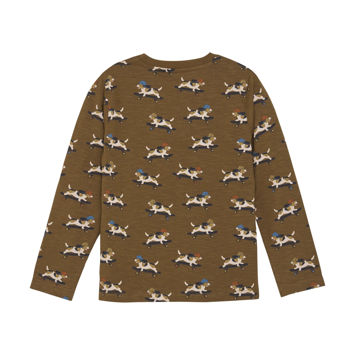 Minymo T-Shirt Langarm mit Hunde Alloverprint - T-Shirt Langarm - Minymo
