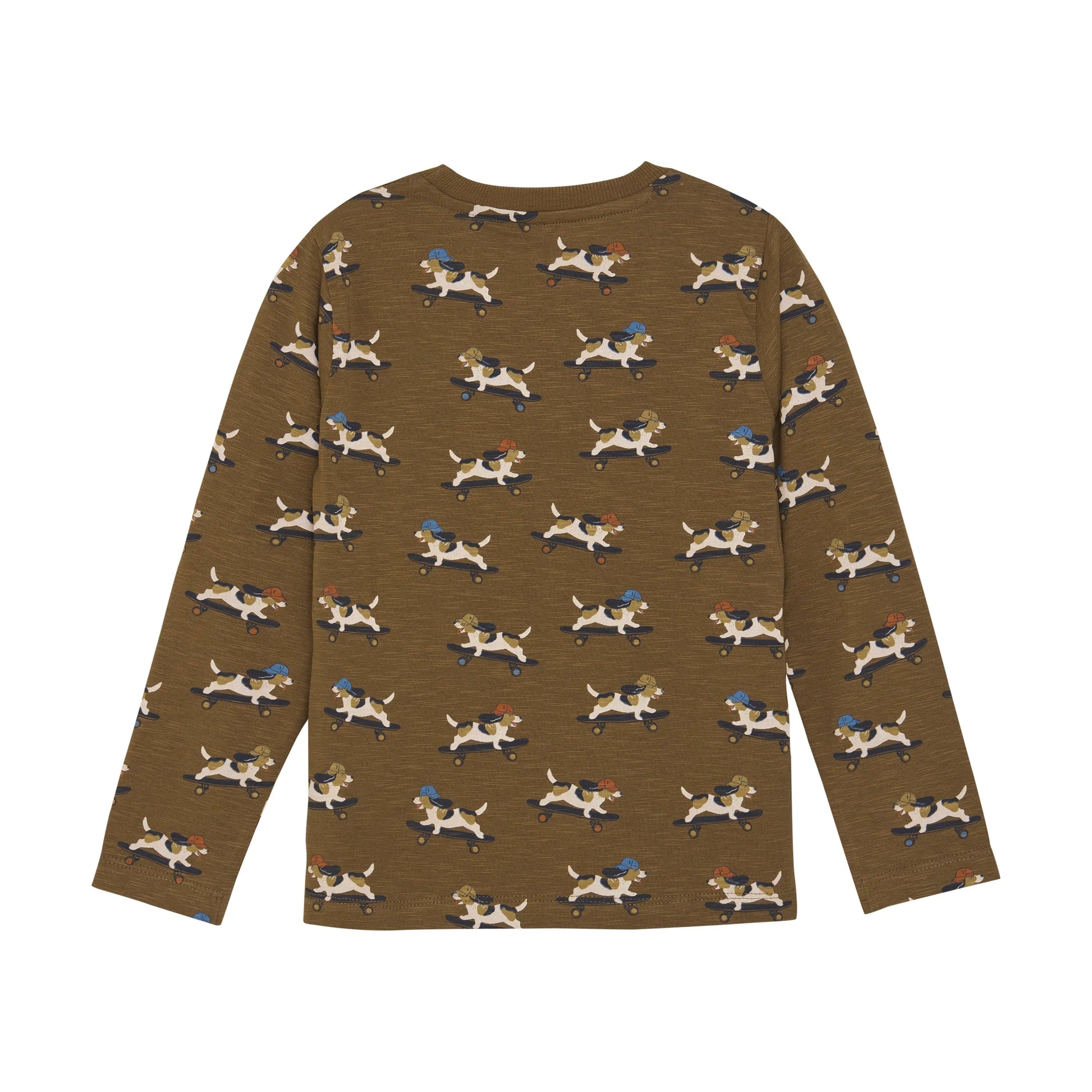 Minymo T-Shirt Langarm mit Hunde Alloverprint - T-Shirt Langarm - Minymo