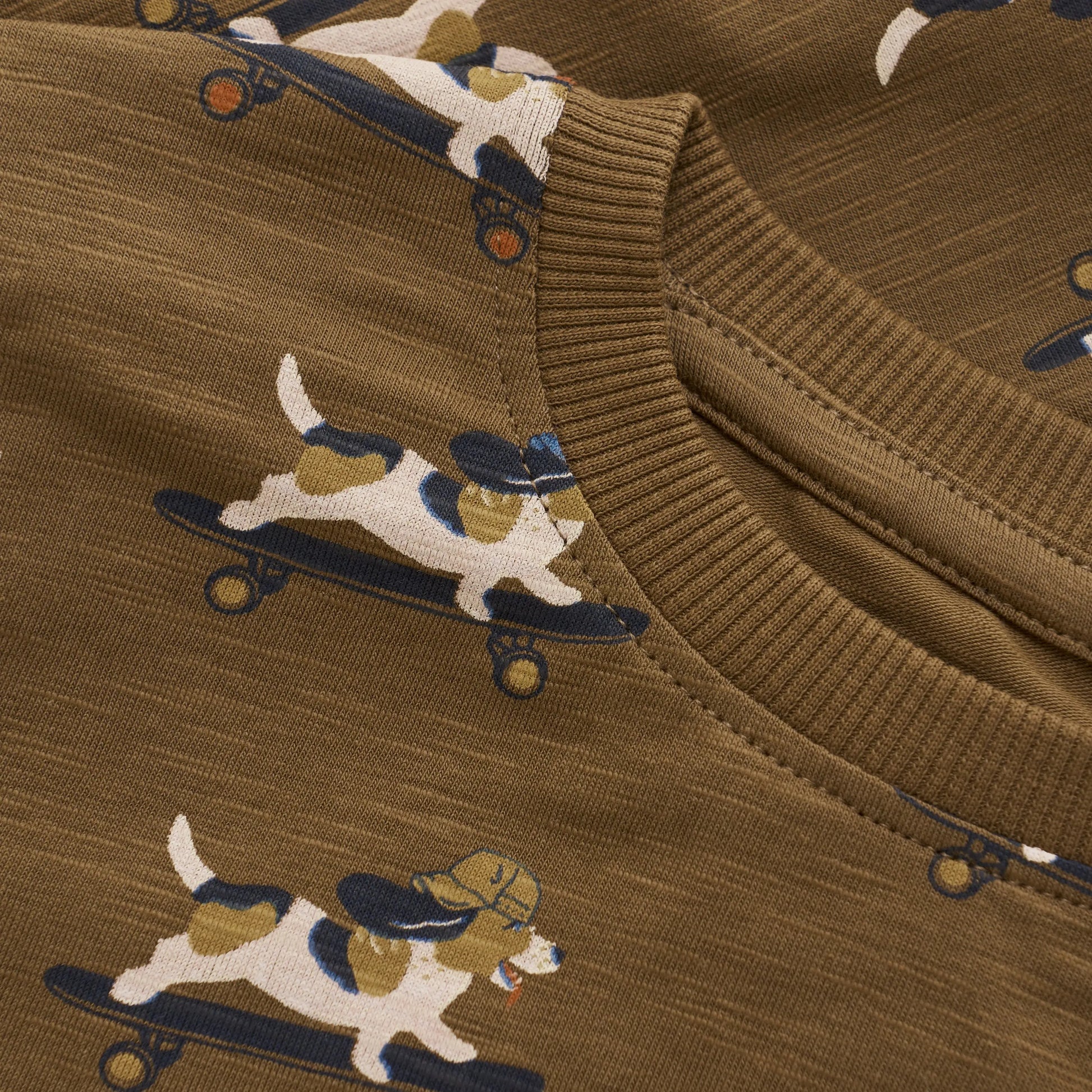 Minymo T-Shirt Langarm mit Hunde Alloverprint - T-Shirt Langarm - Minymo