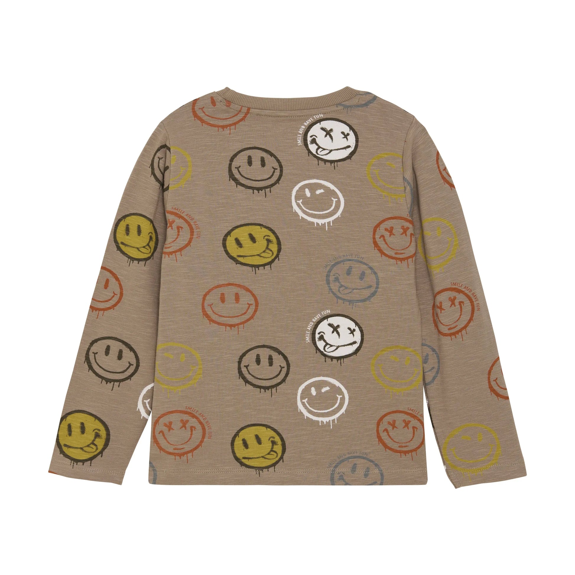 Minymo T-Shirt Langarm mit Smileys - T-Shirt Langarm - Minymo