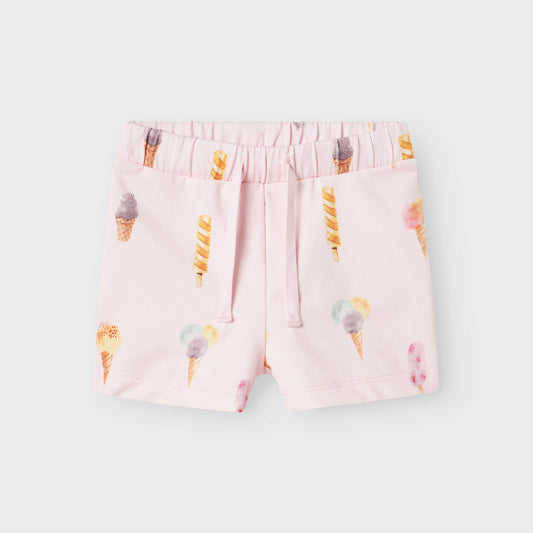 name it - Shorts mit Eis-Motiv | Rosa