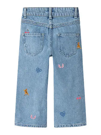 NMFROSE WIDE EMB JEANS 4999-ZA Mokkini Kindermode