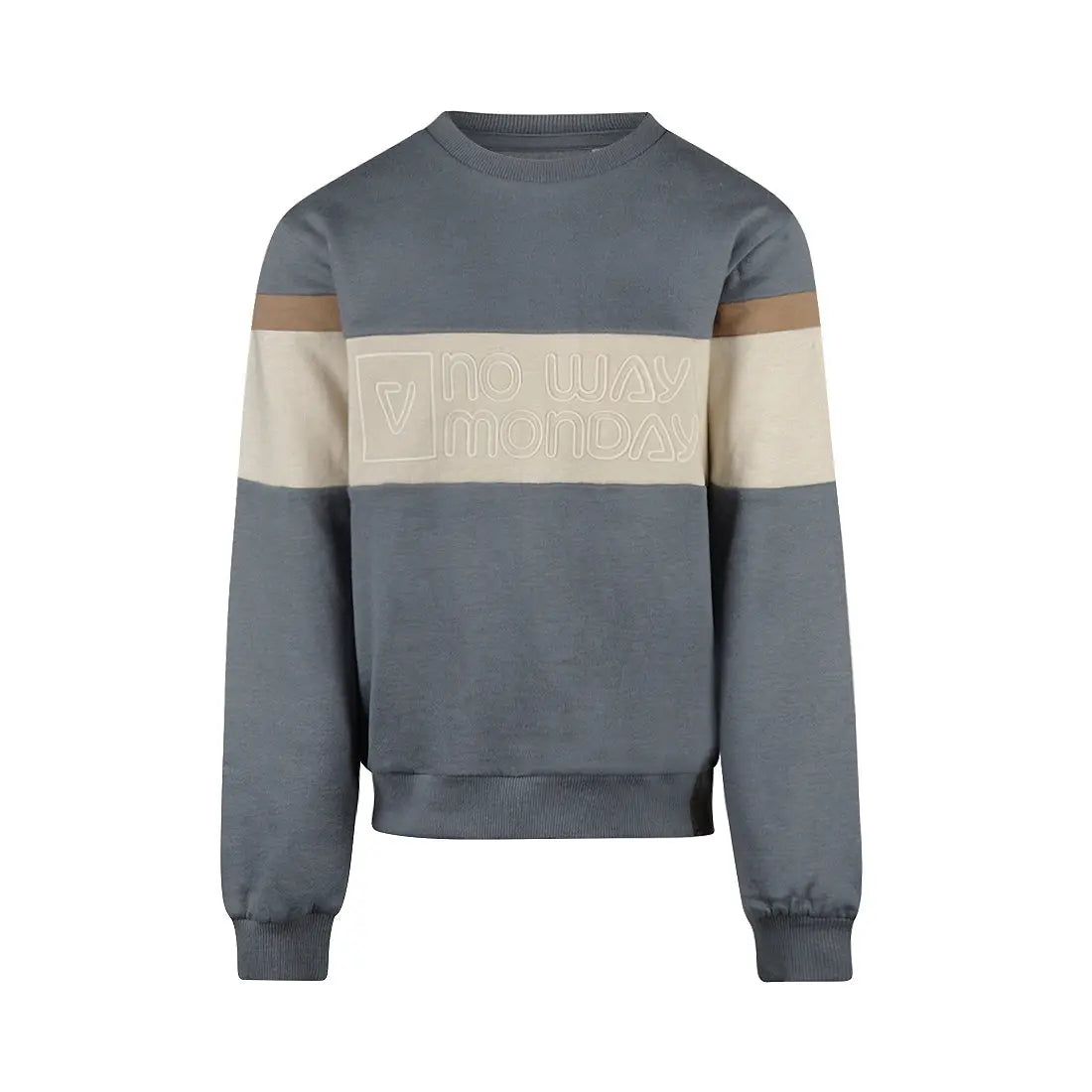 NO WAY MONDAY Sweatshirt blau gestreift Mokkini Kindermode Sweatshirt