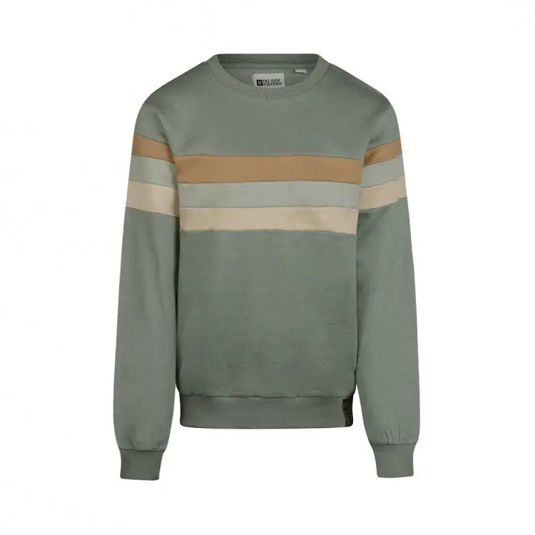 NO WAY MONDAY Sweatshirt grün gestreift Mokkini Kindermode Sweatshirt