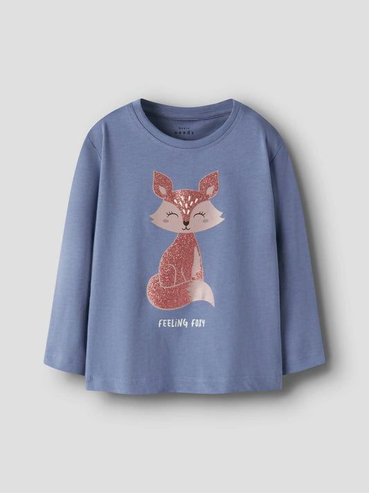Name it - Langarmshirt Fuchs-Print Mokkini Kindermode T-Shirt Langarm