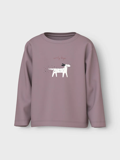Name it - Langarmshirt mit Hundeprint Mokkini Kindermode T-Shirt Langarm