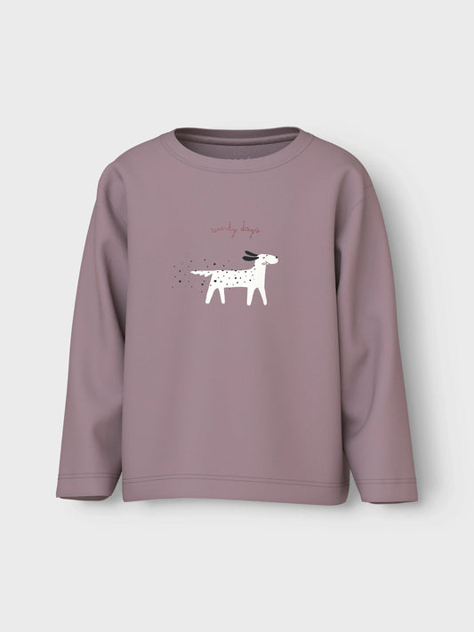 Name it - Langarmshirt mit Hundeprint Mokkini Kindermode T-Shirt Langarm