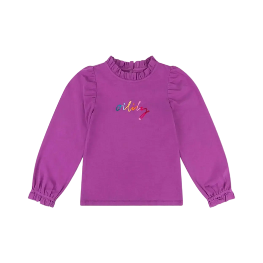 Oilily Langarmshirt mit Rüschenkragenfür Mädchen - Langarmshirt - Oilily