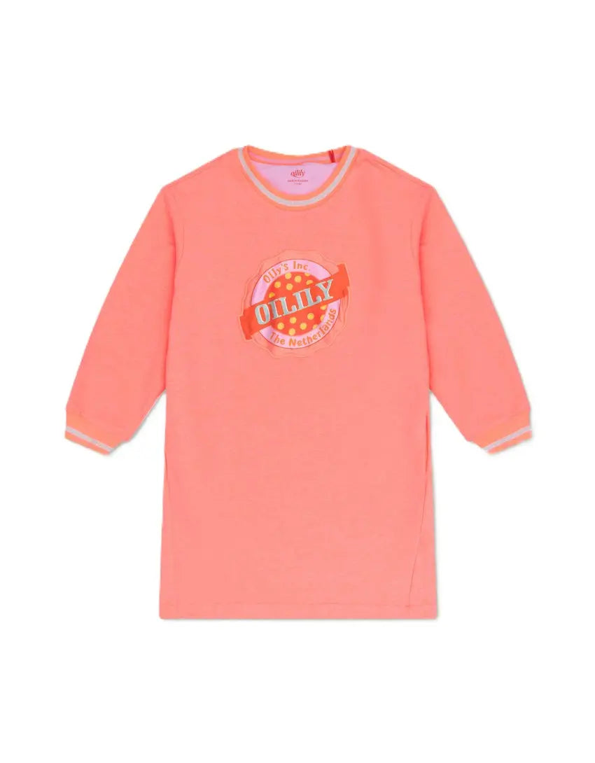 Oilily Sweatkleid mit Glitzer-Details Mokkini Kindermode Kleid