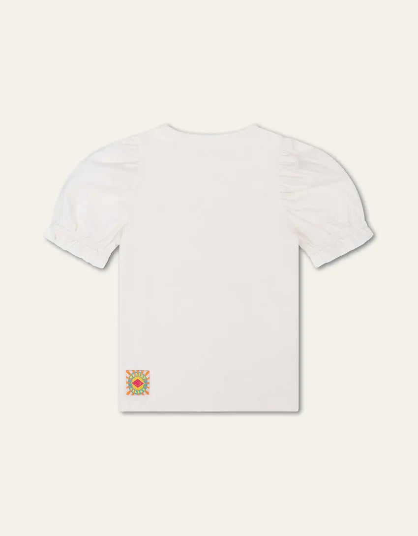Oilily T-Shirt mit Sonnen Motiv und Pailetten-Details-Mokkini Kindermode