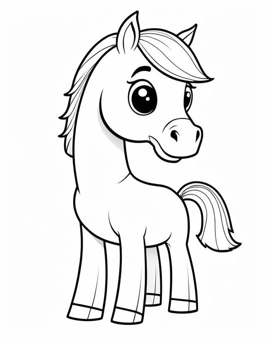 Süßes Pony Mokkini Kindermode Ausmalbild