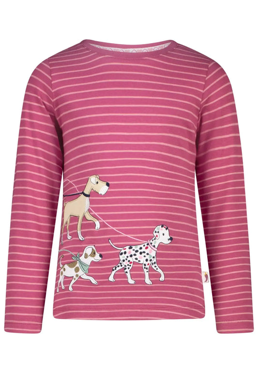 Salt & Pepper Langarmshirt Hunde Mädchen rosa Mokkini Kindermode T-Shirt Langarm