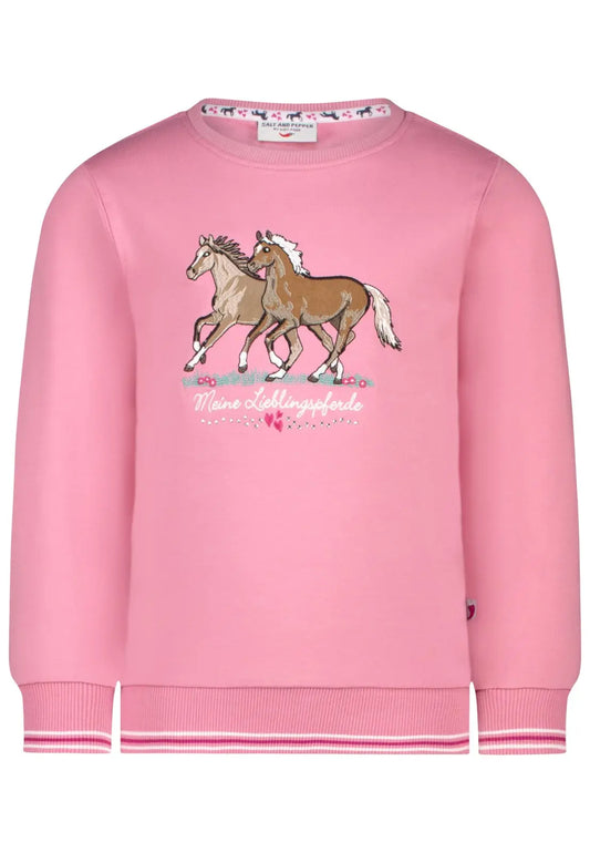 Salt & Pepper Sweatshirt Pferde Mokkini Kindermode Sweatshirt