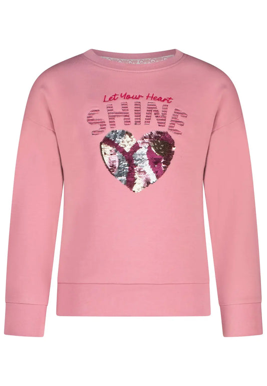 Salt & Pepper Sweatshirt Shine Mädchen rosa Mokkini Kindermode Sweatshirt