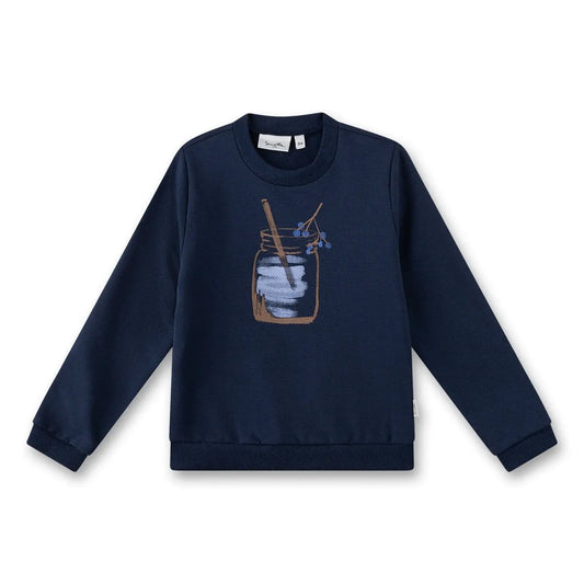 Sanetta Sweatshirt für Mädchen mit Printmotiv in dunkelblau - Sweatshirt - Sanetta