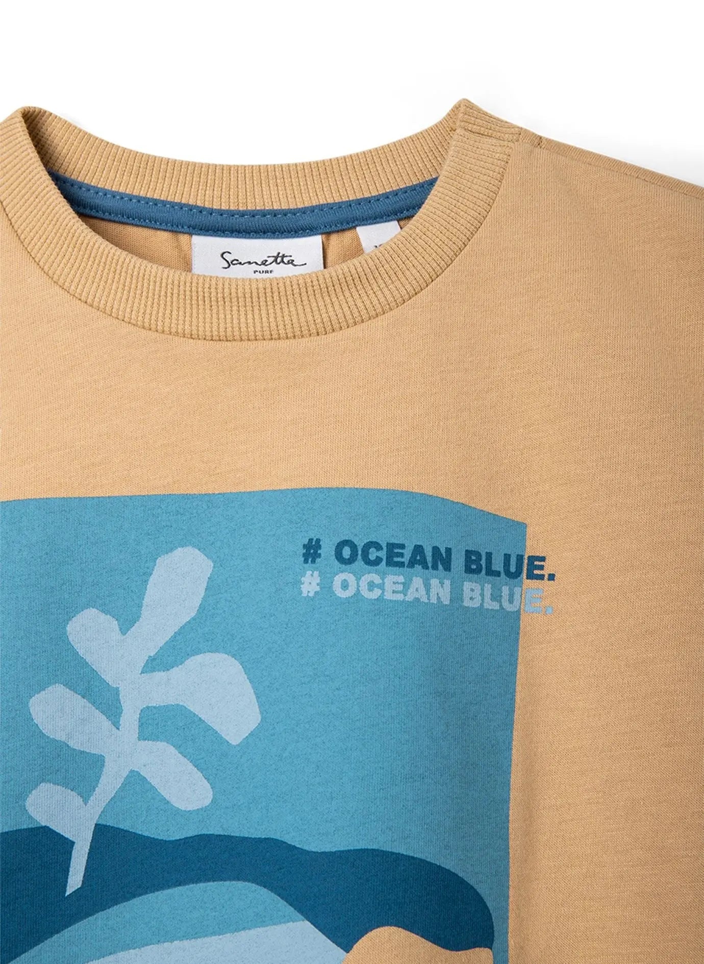 Sanetta T-Shirt mit Hai-Artwork sand-Mokkini Kindermode