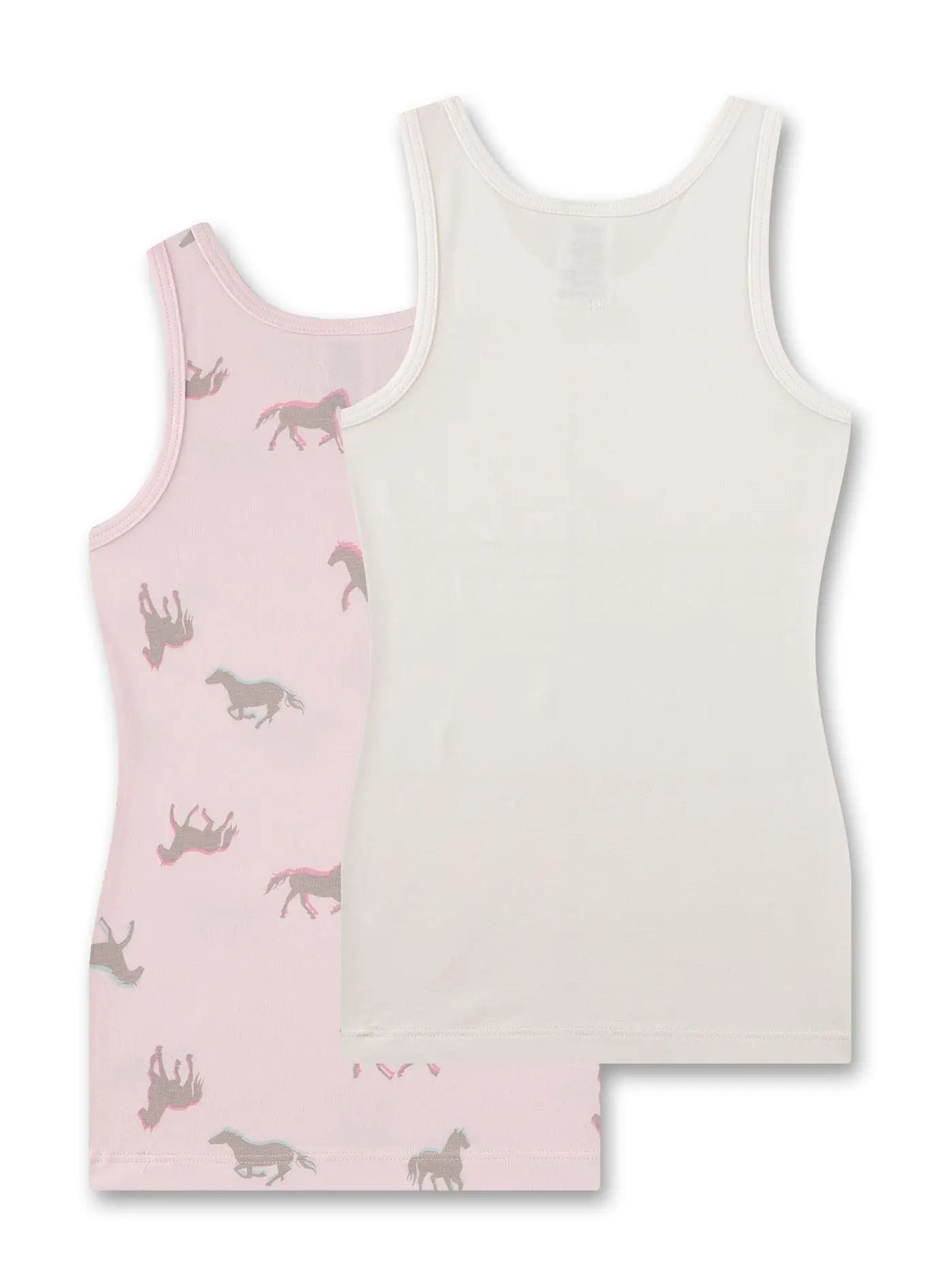 Sanetta Unterhemd 2-Pack mit Pferde Alloverprint-Mokkini Kindermode