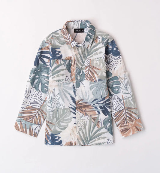 Sarabanda Langarmhemd mit tropischem Print Mokkini Kindermode Hemd