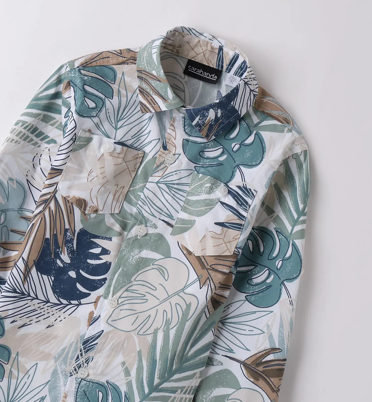 Sarabanda Langarmhemd mit tropischem Print Mokkini Kindermode Hemd