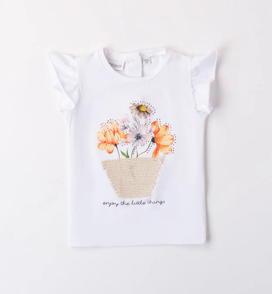 Sarabanda T-Shirt mit Blumenmotiv Mokkini Kindermode T-Shirt