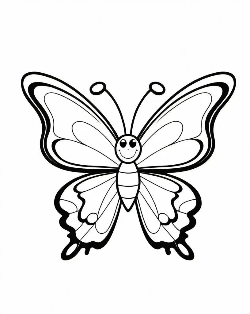 Schöner Schmetterling Mokkini Kindermode Ausmalbild