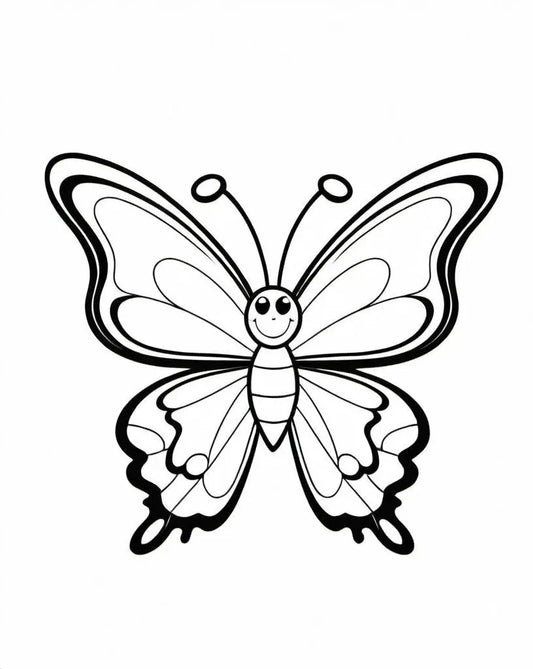 Schöner Schmetterling Mokkini Kindermode Ausmalbild