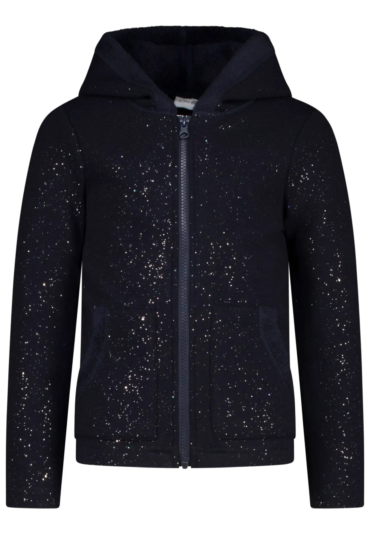 Topo Sweatjacke mit Glitzerdetails – Schwarz Mokkini Kindermode Sweatjacke