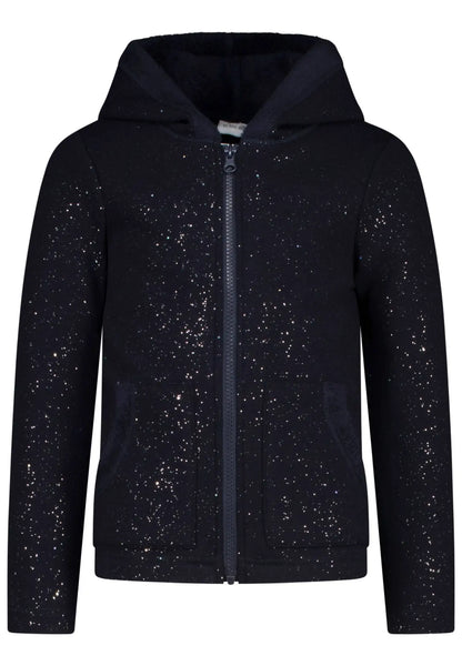 Topo Sweatjacke mit Glitzerdetails – Schwarz Mokkini Kindermode Sweatjacke