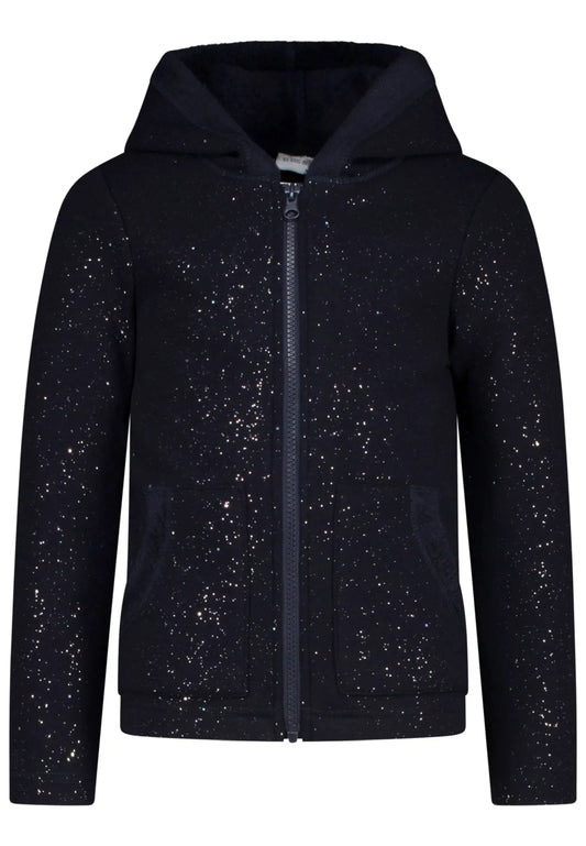 Topo Sweatjacke mit Glitzerdetails – Schwarz Mokkini Kindermode Sweatjacke