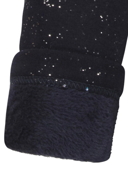Topo Sweatjacke mit Glitzerdetails – Schwarz Mokkini Kindermode Sweatjacke