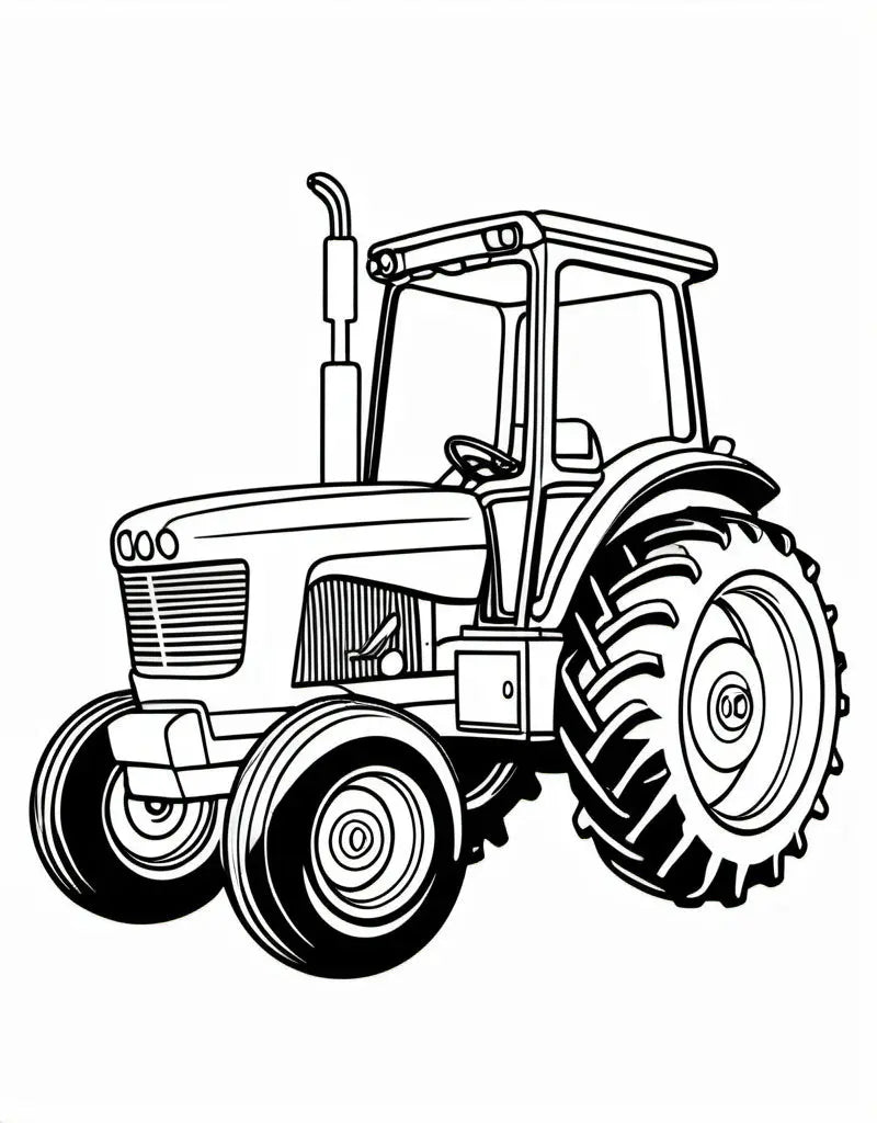 Traktor Mokkini Kindermode Ausmalbild