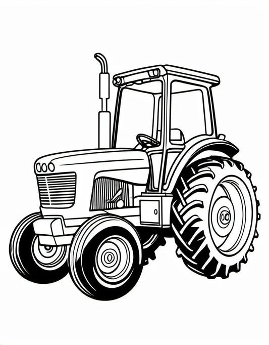 Traktor Mokkini Kindermode Ausmalbild