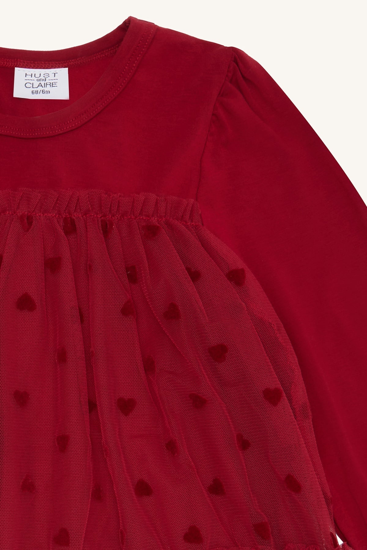 Hust & Claire Jersey-Kleid mit Herz-Tüll – Karoline - Kleid - Hust&Claire