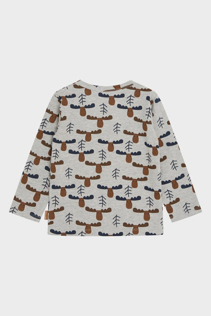 Hust & Claire Langarmshirt mit Elch-Print-August - T-Shirt Langarm - Hust&Claire