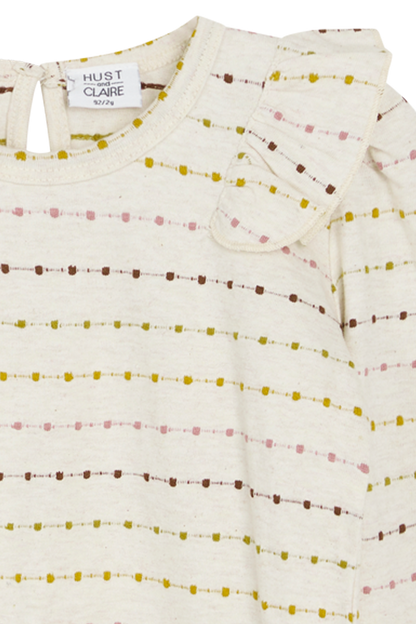 Hust & Claire - Aliza - T-Shirt Langarm mit Rüschendetails - T-Shirt Langarm - Hust&Claire