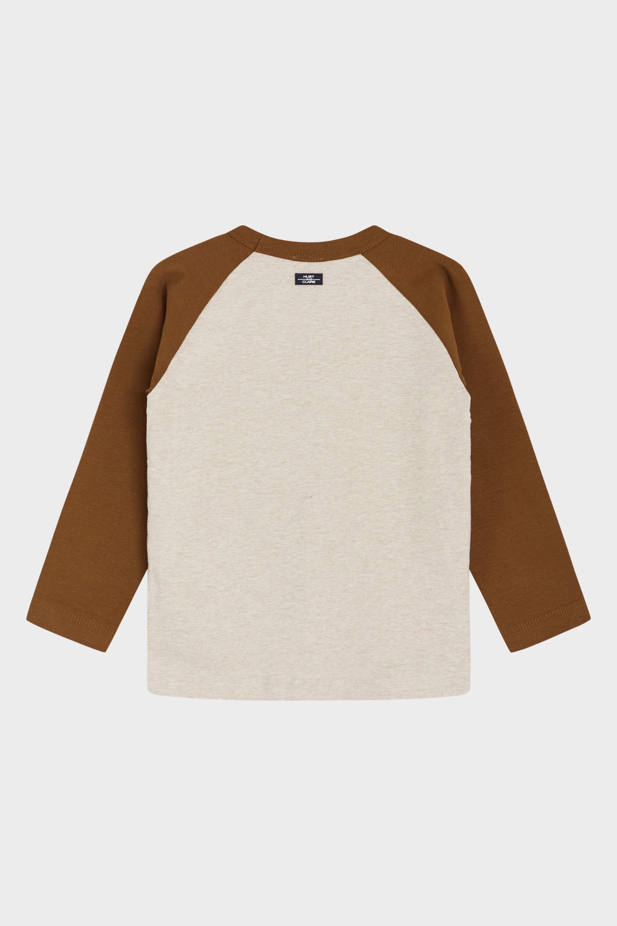 Hust & Claire - Anton - T-Shirt Langarm mit Bärenkopf Motiv in braun -  - Hust&Claire