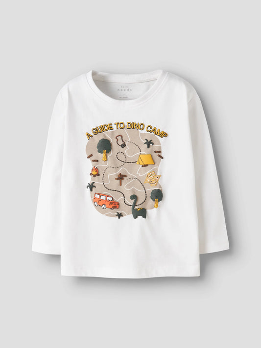 name it - T-Shirt Langarm mit Dinosaurier-Print Mokkini Kindermode