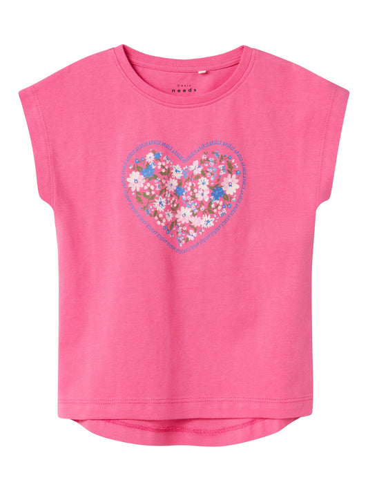 name it - T-Shirt mit Herzmotiv Mokkini Kindermode T-Shirt