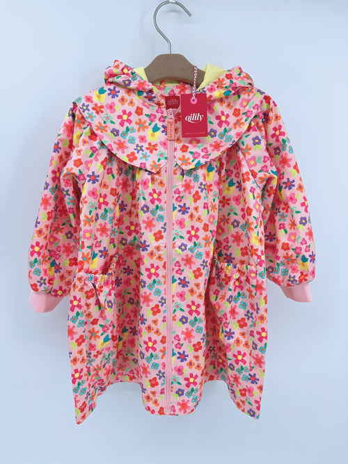 Oilily Mantel für Mädchen mit Tutti Frutti Blumen Alloverprint