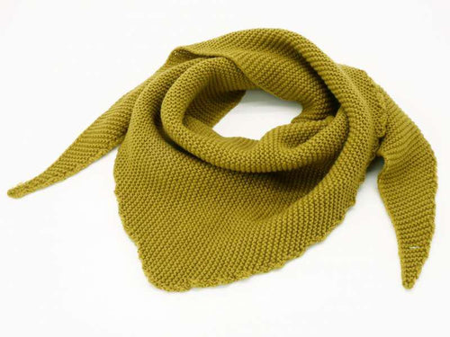 KisMe Strickschal in senffarbener Optik